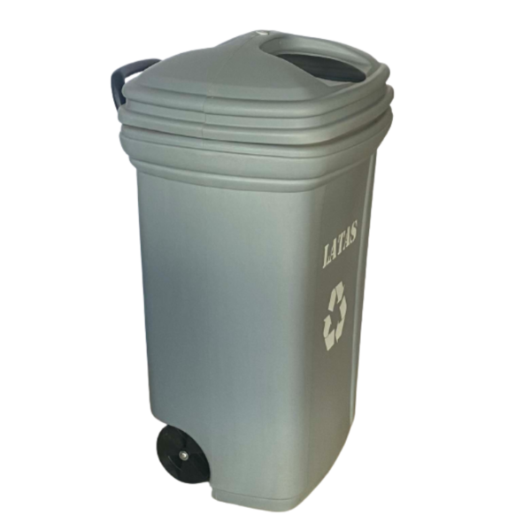 Basurero 120 lts cuadrado con ruedas