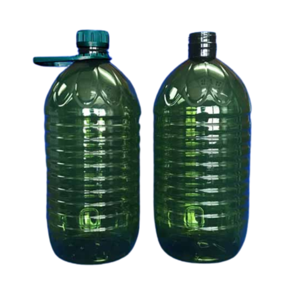 Botella PET 5 Lts. Redonda Verde Oliva